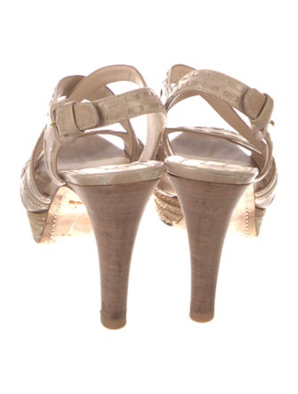 Prada Leather Slingback Sandals