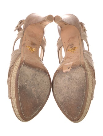 Prada Leather Slingback Sandals