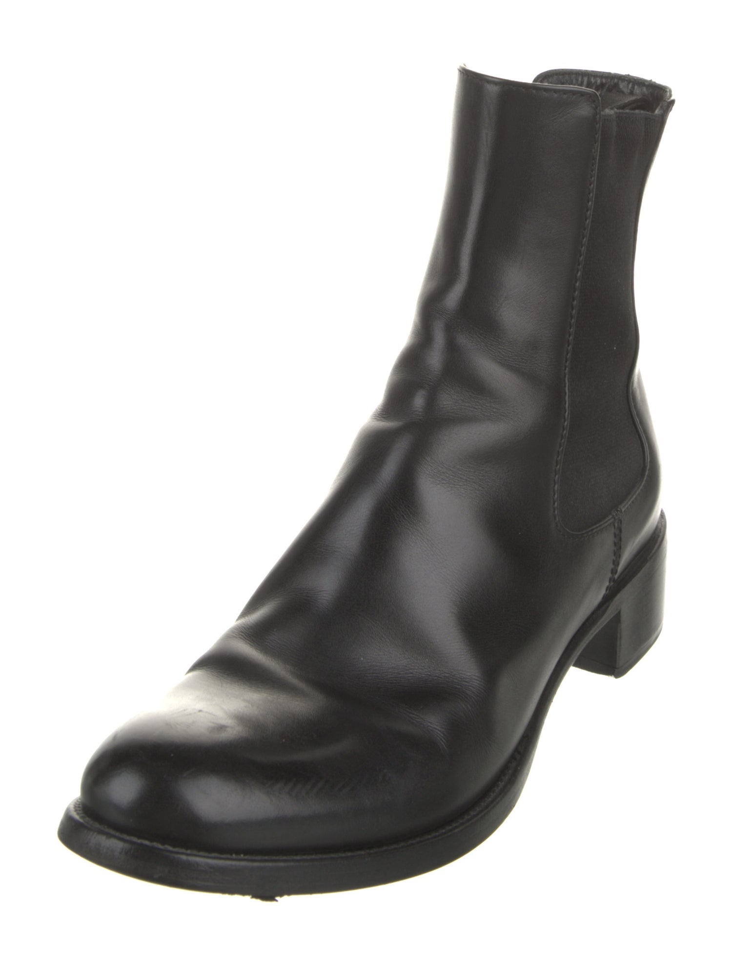 Prada Leather Chelsea Boots