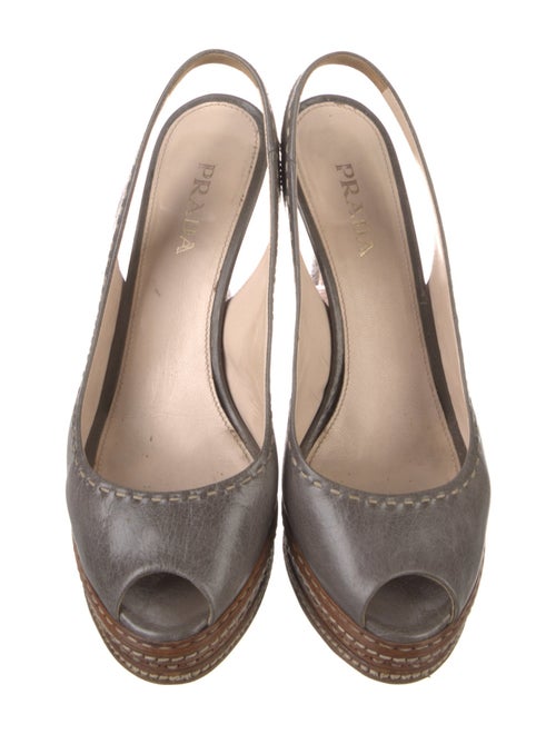 Prada Leather Animal Print Slingback Pumps