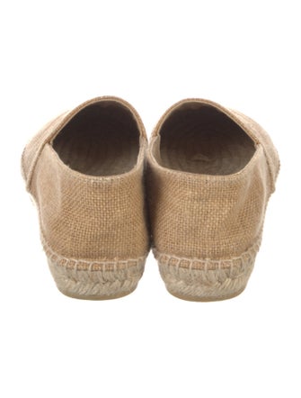 Prada Raffia Embroidered Accent Espadrilles