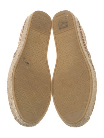 Prada Raffia Embroidered Accent Espadrilles