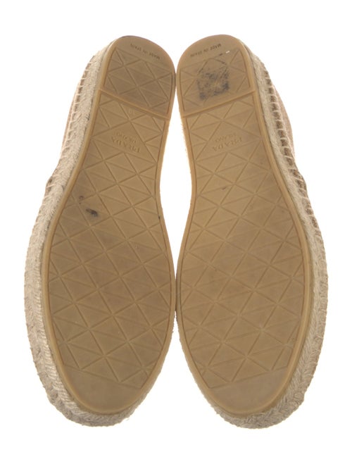 Prada Raffia Embroidered Accent Espadrilles