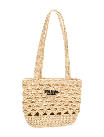 Prada Raffia Grass Bucket Bag