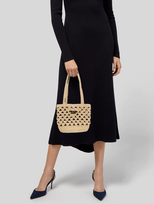 Prada Raffia Grass Bucket Bag
