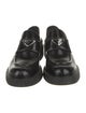 Prada Enameled Metal Triangle Patent Leather Oxfords