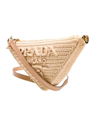 Prada Enameled Metal Triangle Triangle