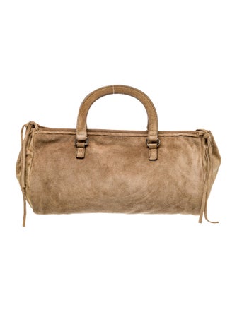 Prada Scamosciato Suede Top Handle Bag