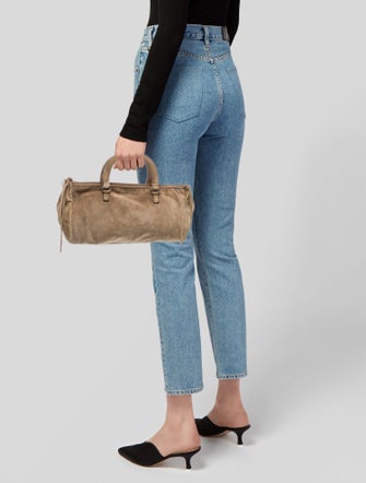 Prada Scamosciato Suede Top Handle Bag