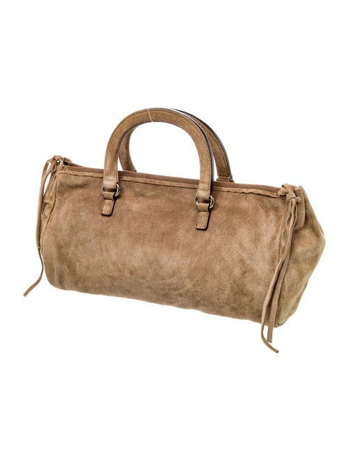 Prada Scamosciato Suede Top Handle Bag