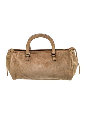 Prada Scamosciato Suede Top Handle Bag