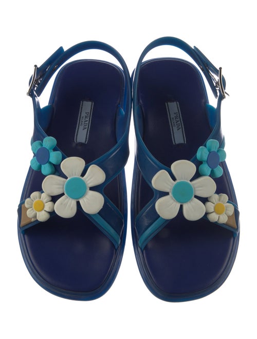 Prada Rubber Slingback Sandals
