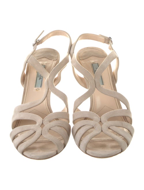 Prada Suede Slingback Sandals