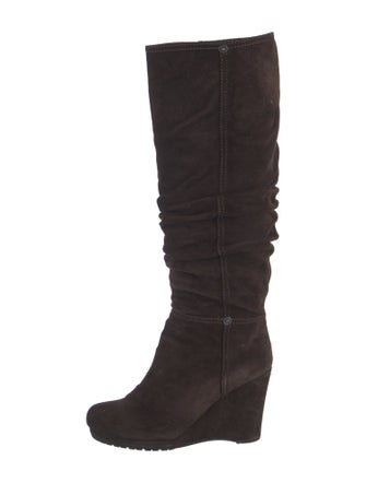 Prada Suede Slouch Boots