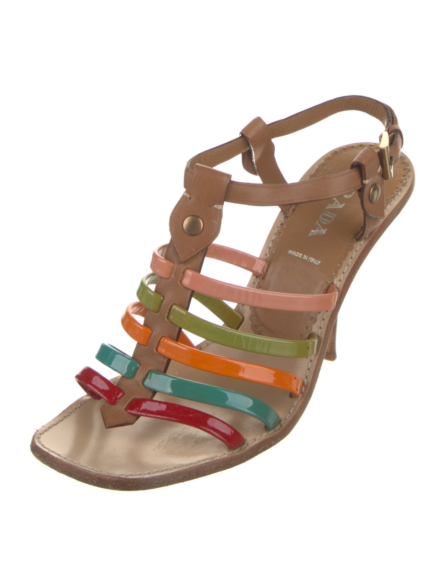 Prada Leather Gladiator Sandals