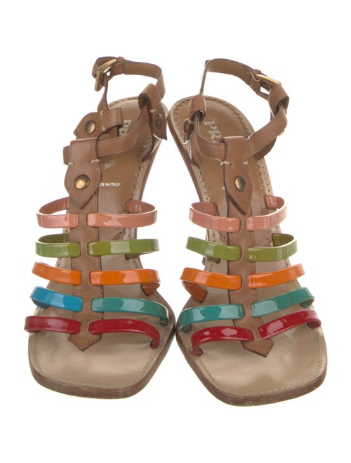Prada Leather Gladiator Sandals