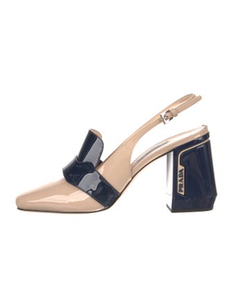 Prada Patent Leather Slingback Pumps