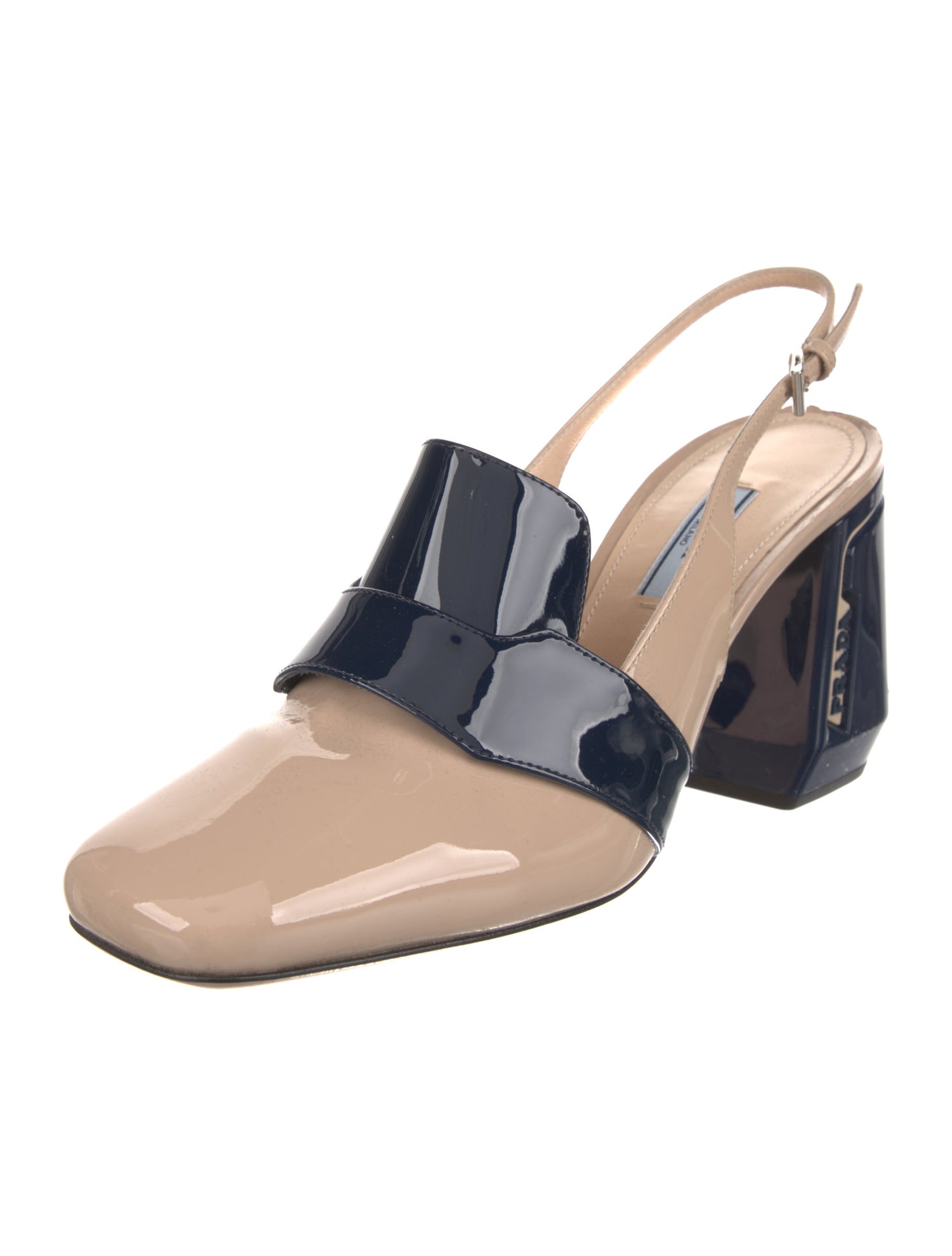 Prada Patent Leather Slingback Pumps