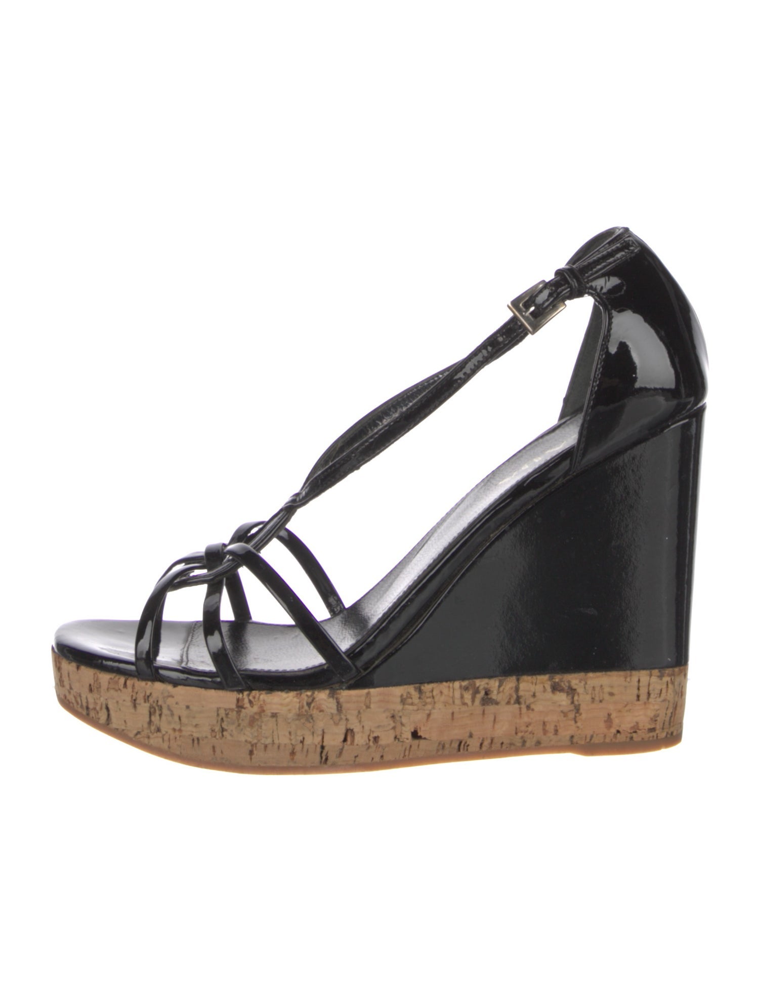 Prada Patent Leather Slingback Sandals