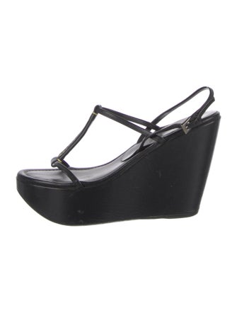 Prada Leather T-Strap Sandals