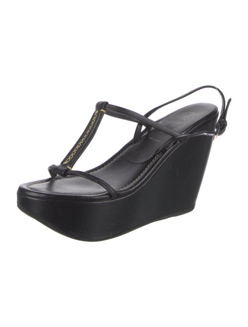 Prada Leather T-Strap Sandals
