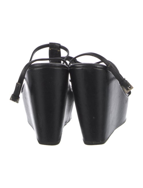 Prada Leather T-Strap Sandals