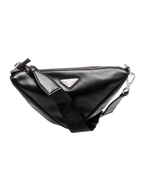 Prada Enameled Metal Triangle Belt Bag