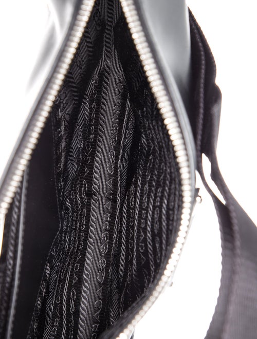 Prada Enameled Metal Triangle Belt Bag