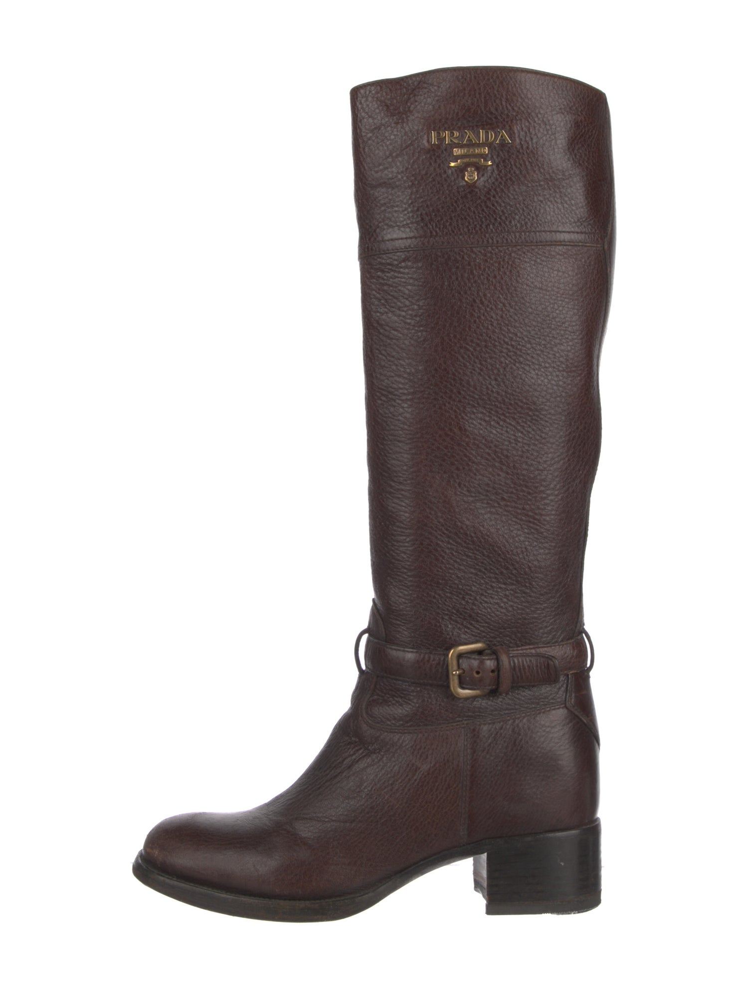 Prada Leather Riding Boots