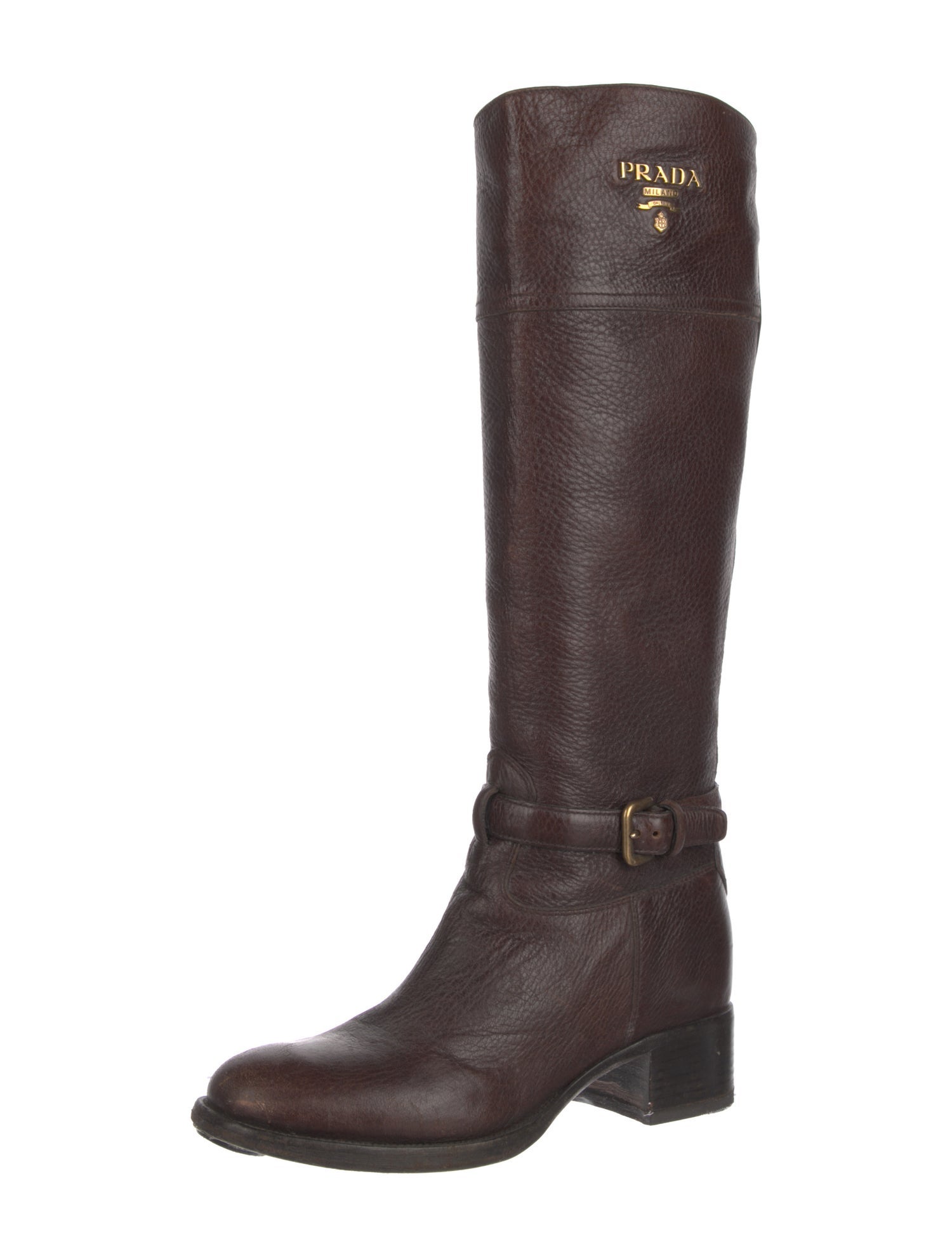 Prada Leather Riding Boots