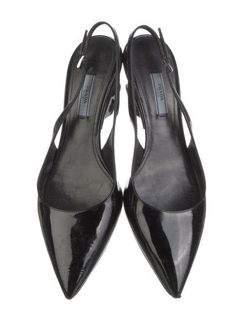 Prada Patent Leather Slingback Pumps