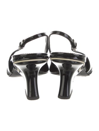 Prada Patent Leather Slingback Pumps