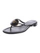 Prada Leather Studded Accents Flip Flops