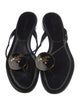Prada Leather Studded Accents Flip Flops