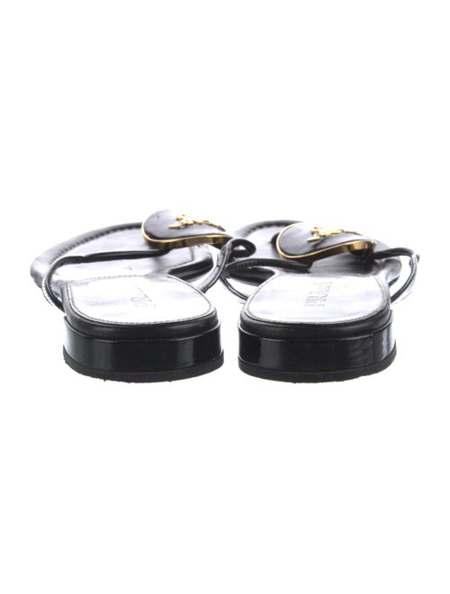 Prada Leather Studded Accents Flip Flops