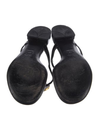 Prada Leather Studded Accents Flip Flops