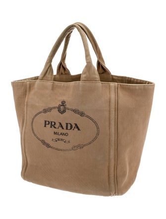 Prada Enameled Metal Triangle Tote