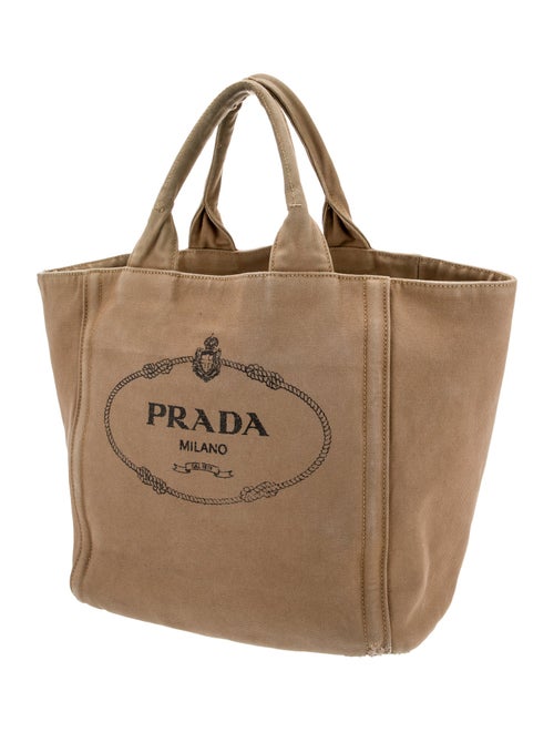Prada Enameled Metal Triangle Tote