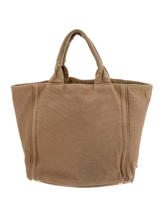 Prada Enameled Metal Triangle Tote