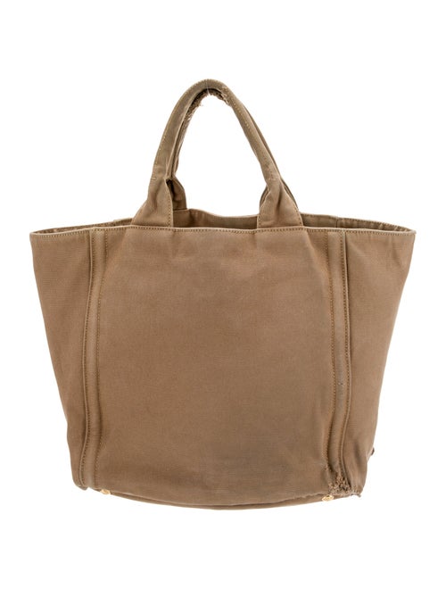 Prada Enameled Metal Triangle Tote