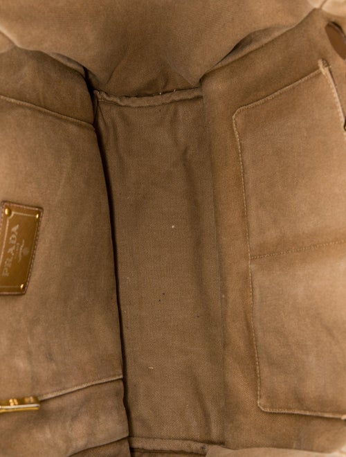 Prada Enameled Metal Triangle Tote