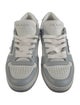 Prada Enameled Metal Triangle Leather Sneakers