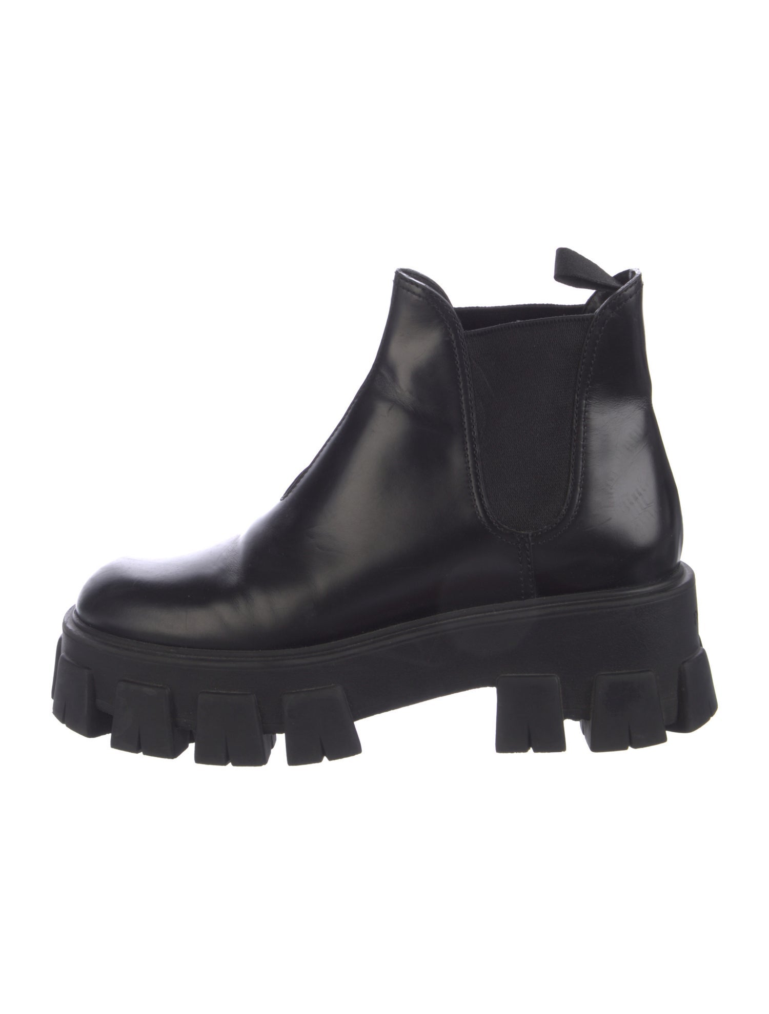 Prada Leather Chelsea Boots