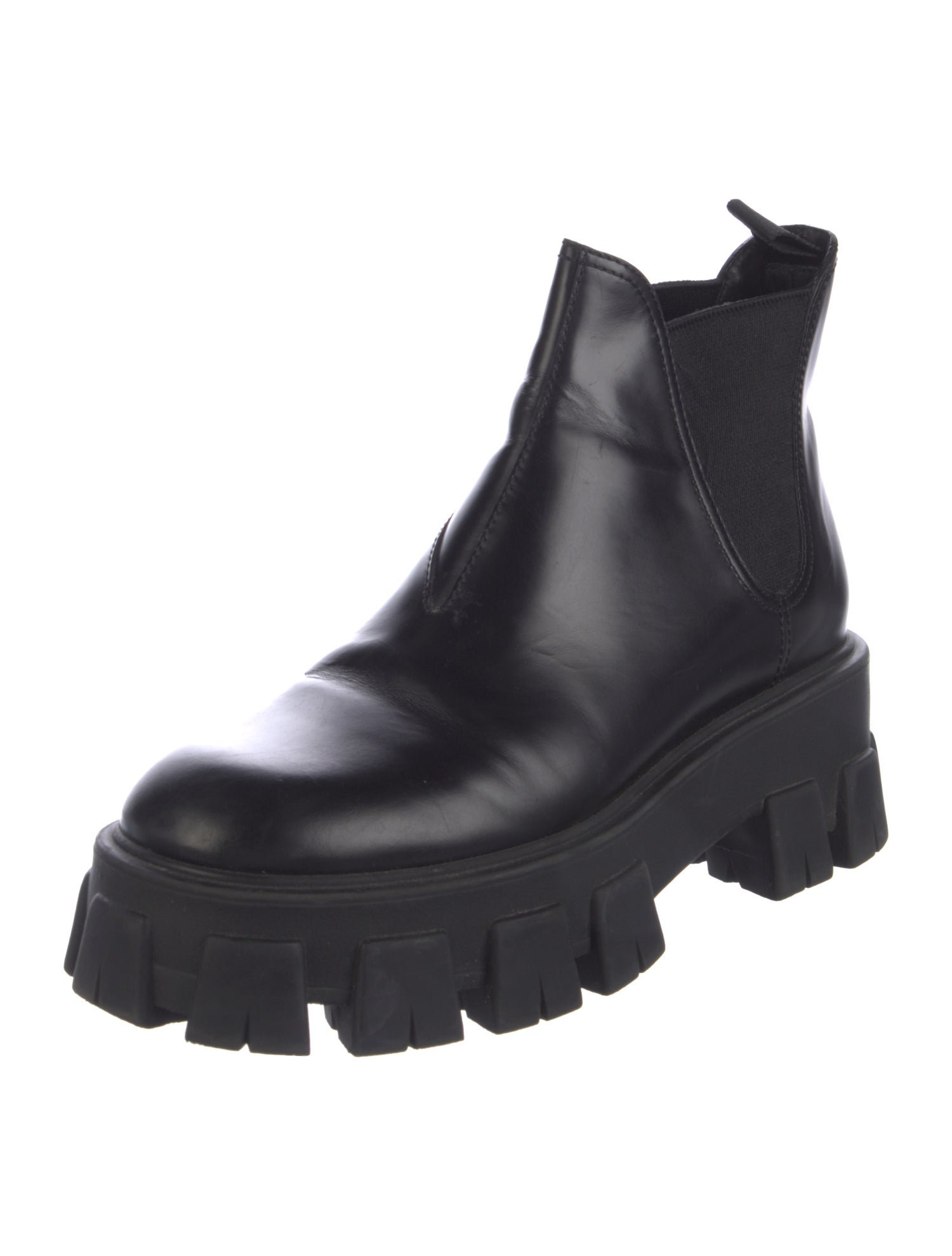 Prada Leather Chelsea Boots