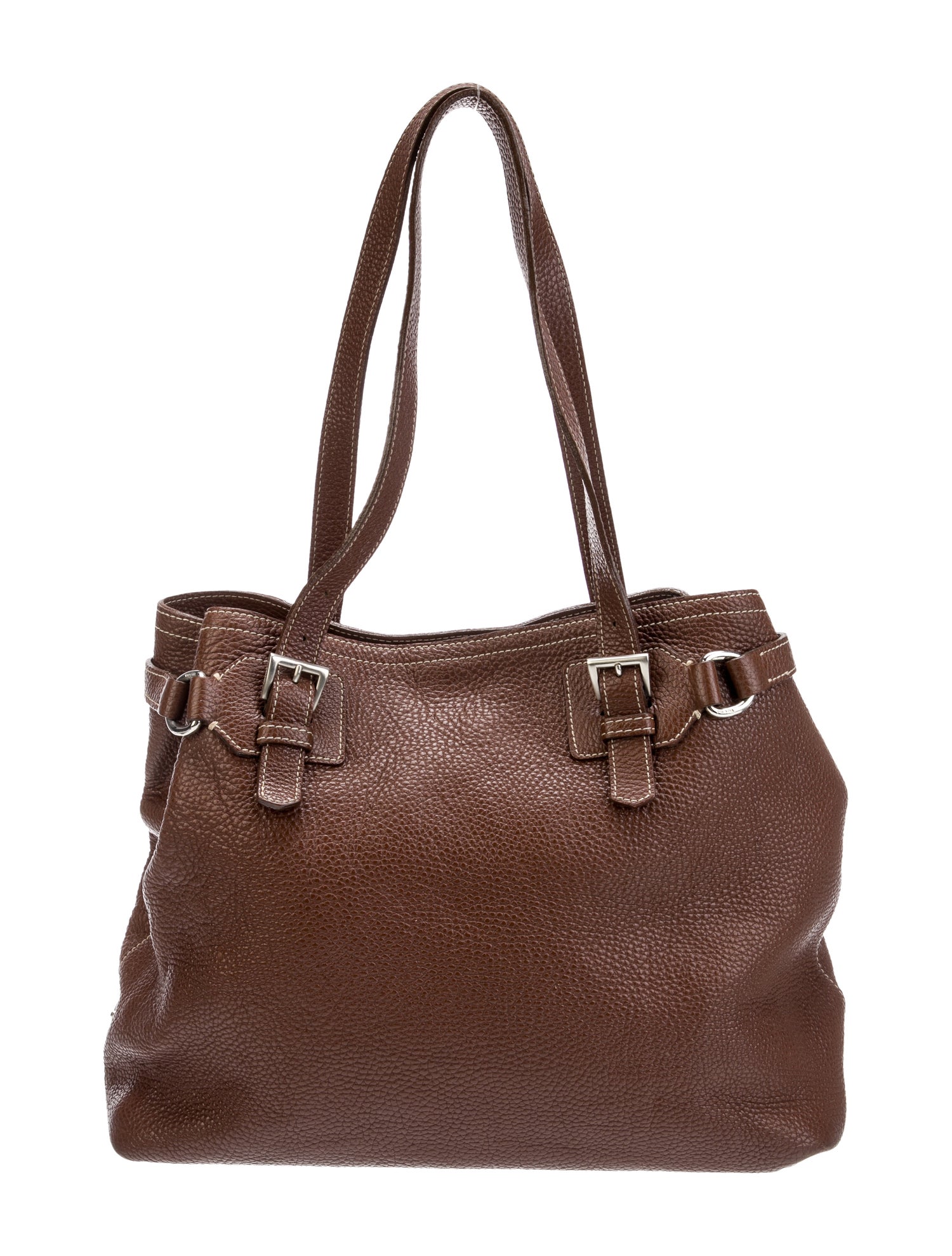 Prada Enameled Metal Triangle Shoulder Bag Vintage