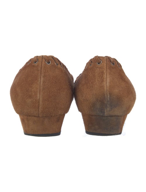 Prada Suede Whipstitch Trim Pumps