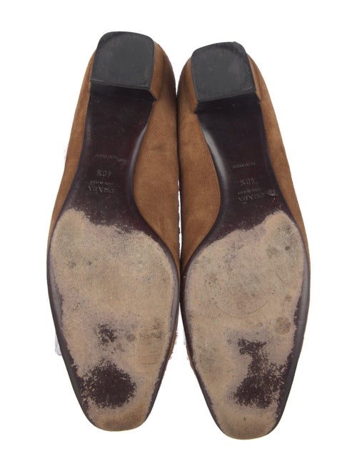 Prada Suede Whipstitch Trim Pumps