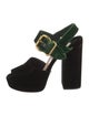 Prada Velvet Slingback Sandals