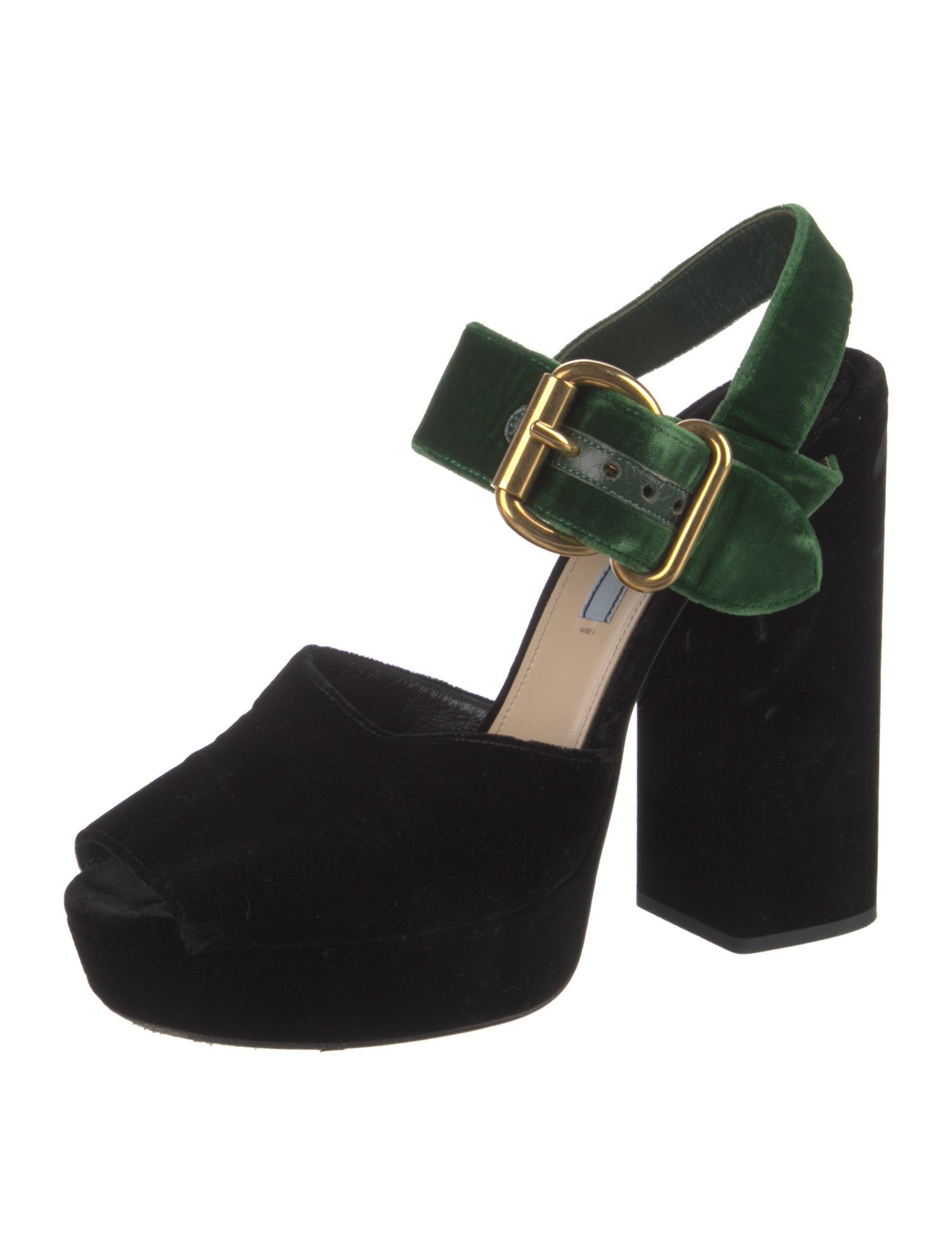 Prada Velvet Slingback Sandals