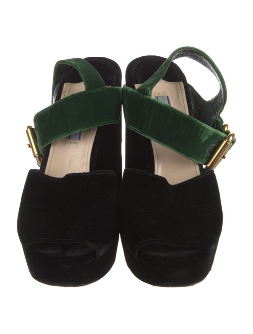 Prada Velvet Slingback Sandals